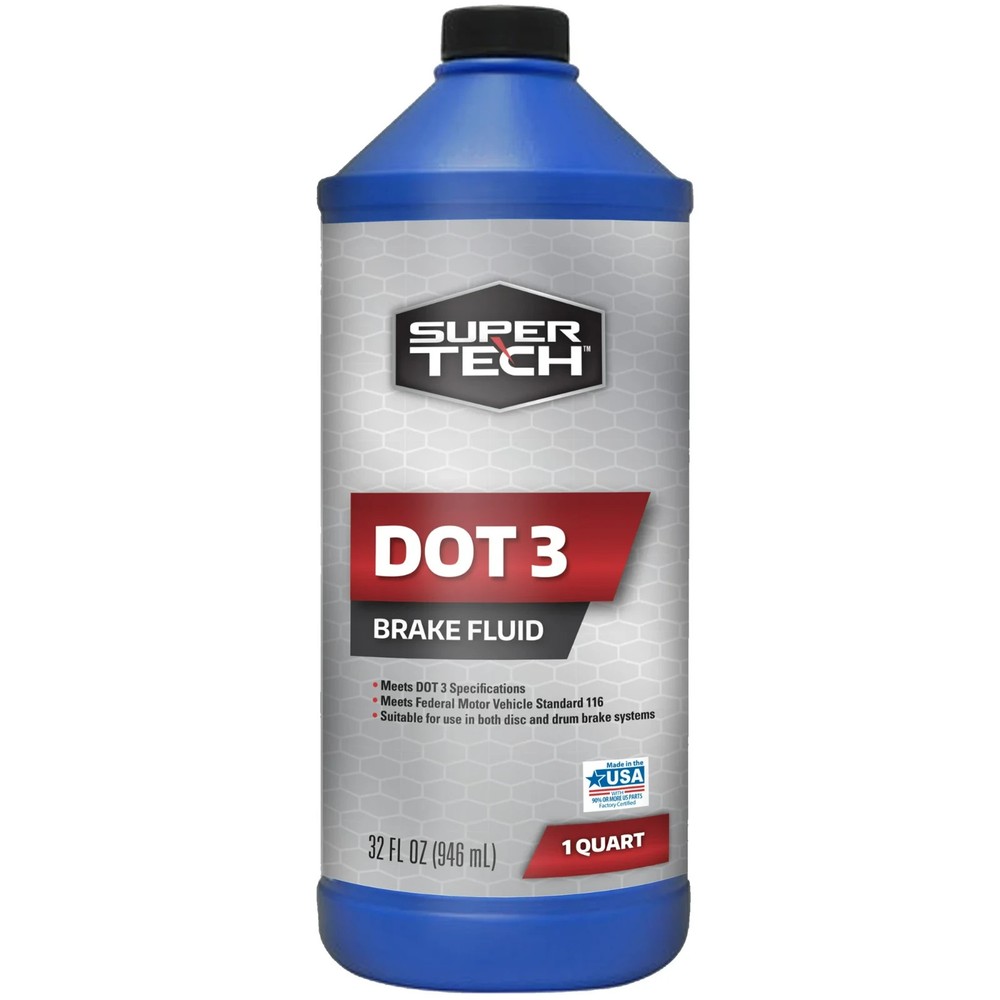 (6 pack) Super Tech DOT 3 Brake Fluid, 32 oz