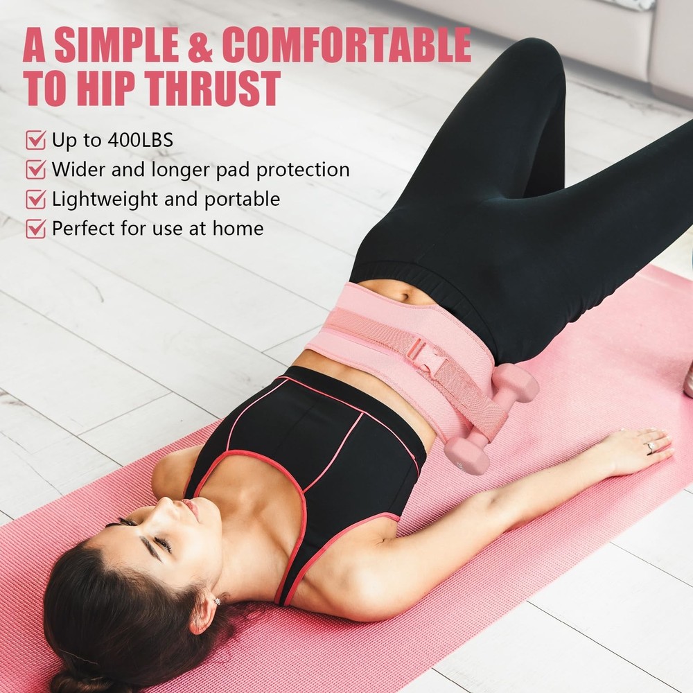 Exercise Hip Thrust Belt - Dumbbell Hip Thrust Belt, Thicken & Widen, Comfort...