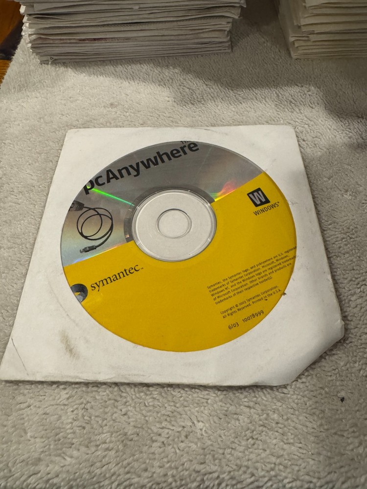 Symantec PcAnywhere 11.0 CD Disk Only - VERY GOOD CONDITION!!
