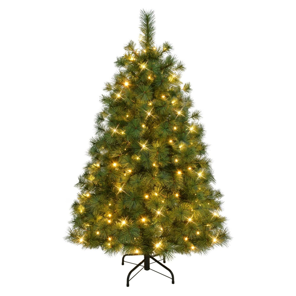 4.5' Pre-Lit Artificial Colorado Pine Christmas Tree with 150 Dual Function L...