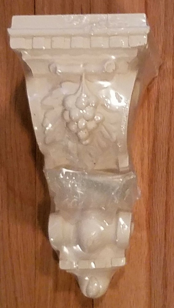 One Off White Resin Grape Corbel - NEW (More available)