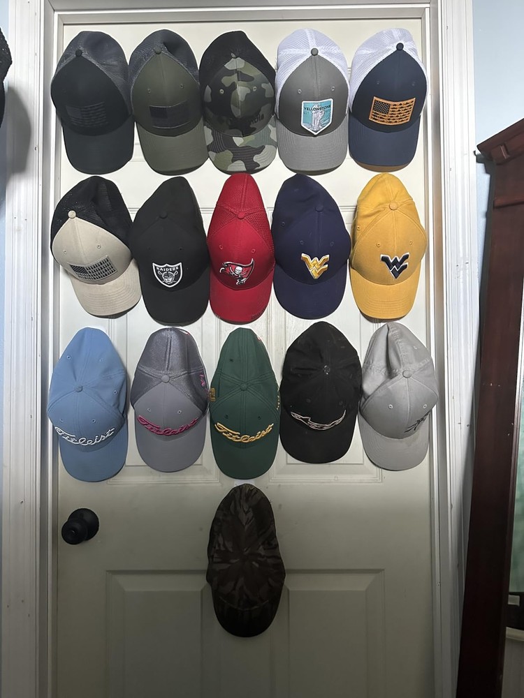 32pc Baseball Hat Rack Wall Mount Super Strong Hat Rack Display Hooks for Wall