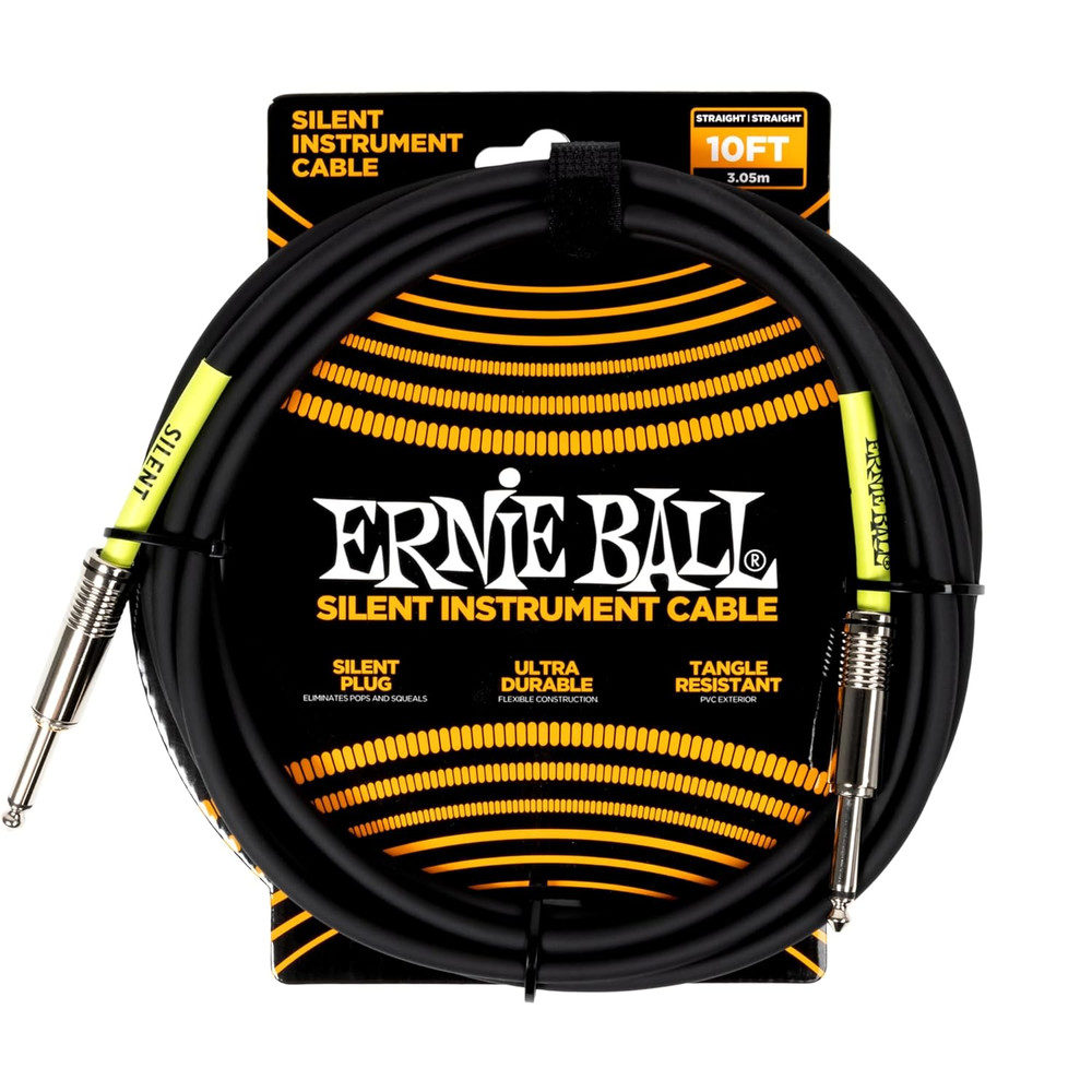 Classic Silent Instrument Cable, Straight/Straight 10Ft - Black
