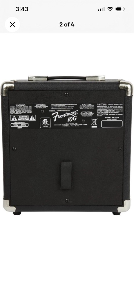 Fender Frontman 10G Guitar Combo Amplifier - Black