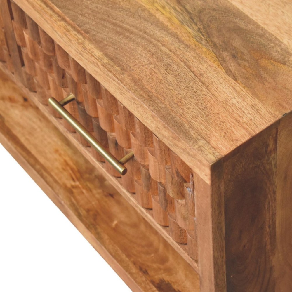 Arno Golden Teak Shoe Storage Bench