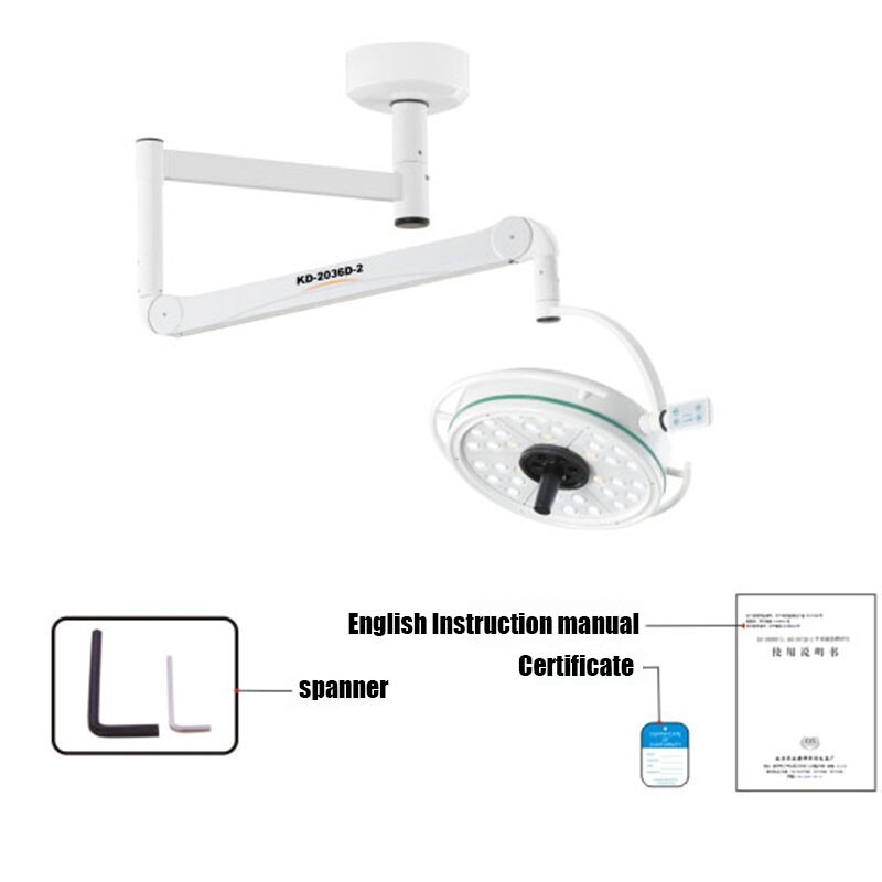 108W LED Dental Surgical Ceiling Mounted Shadowless Operation Light KD-2036D-2
