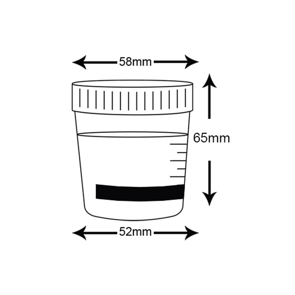 URINE SPECIMEN CONTAINER 90ML (3OZ) CUP, STERILE