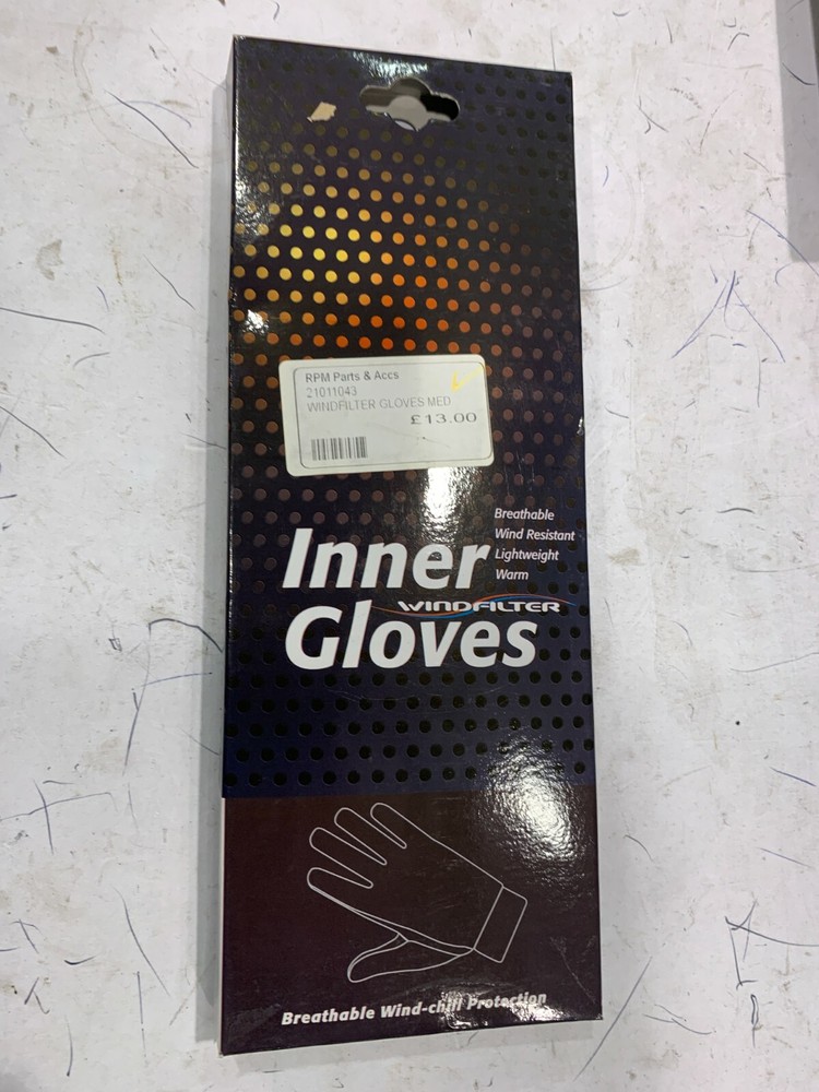 NEW GENUINE WINDFILTER WARM BREATHABLE WIND RESISTANT WIND INNER GLOVES MEDIUM