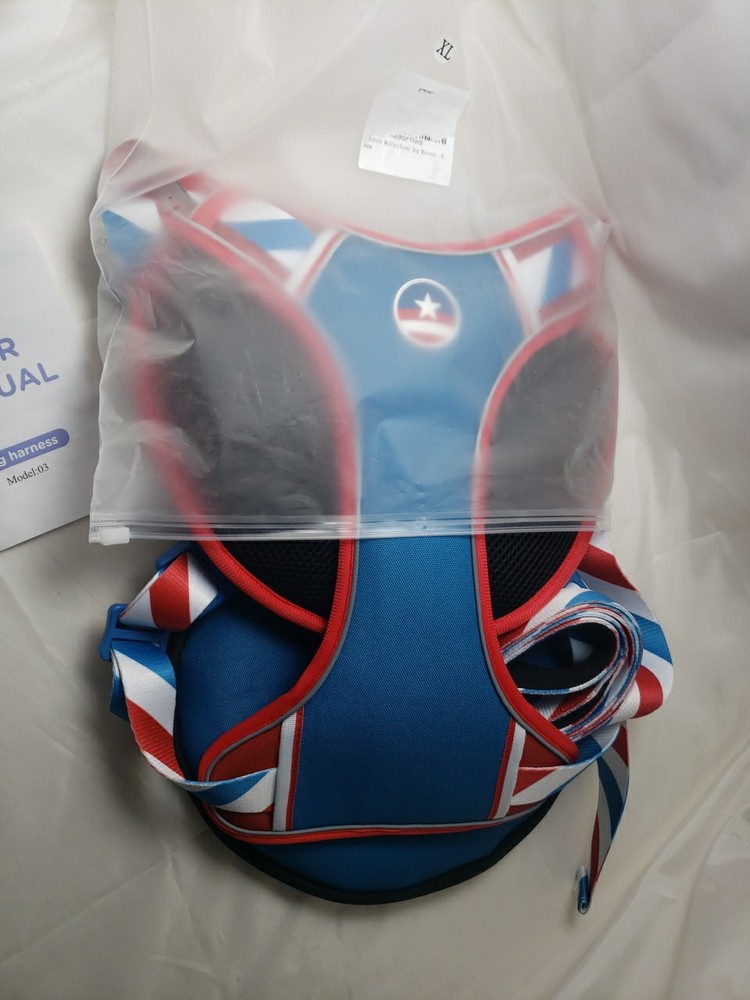 balabuki Adjustable Dog Harness Blue / Red XL balabuki Model 03