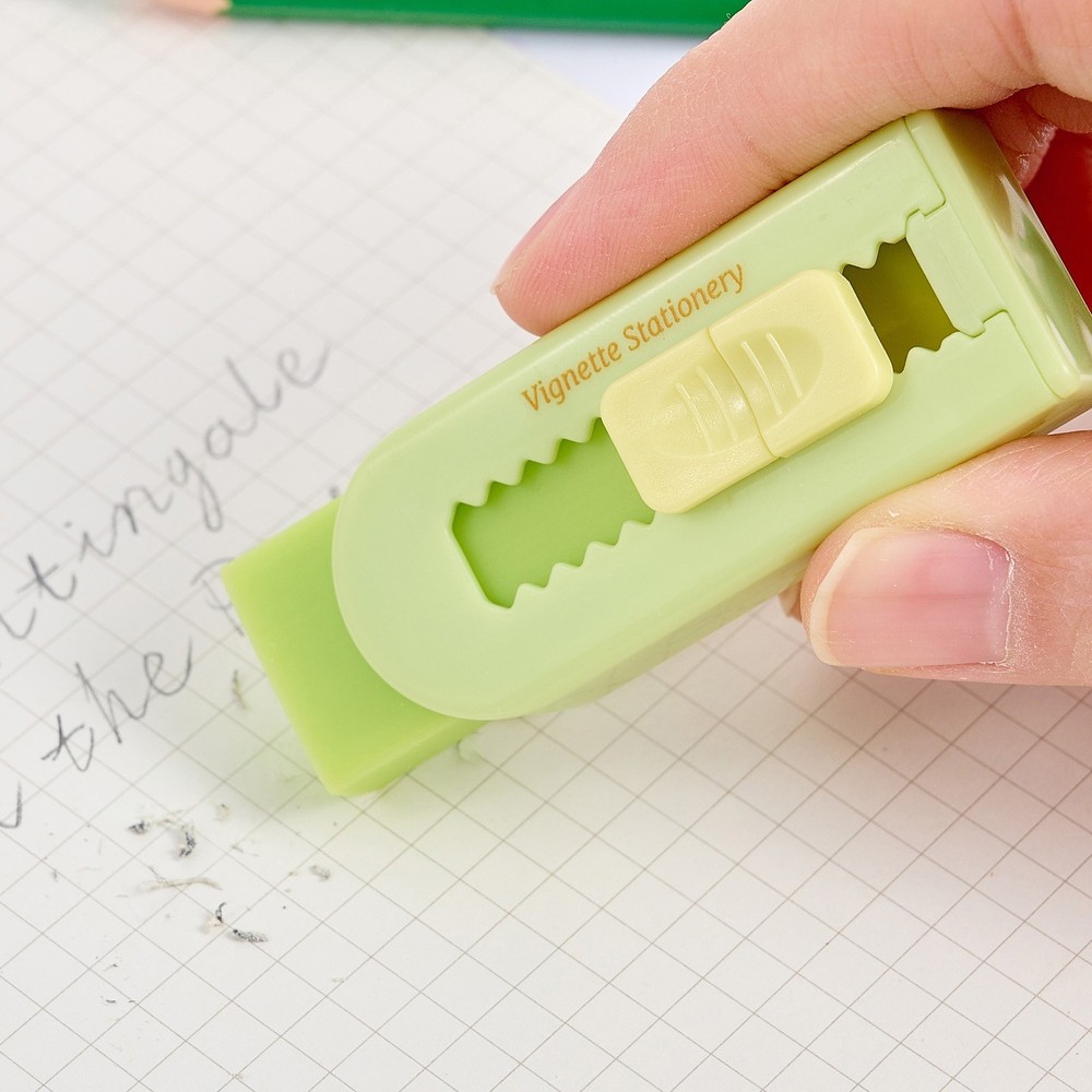 Retractable Eraser with Extra Refill Soft Rubber Break Resistant School Student