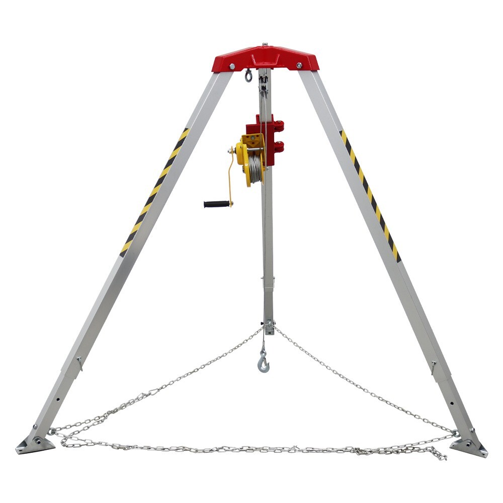 Confined Space Tripod Adjustable 65ft Legs Rescue Tripod 3968LBS Blocking Force
