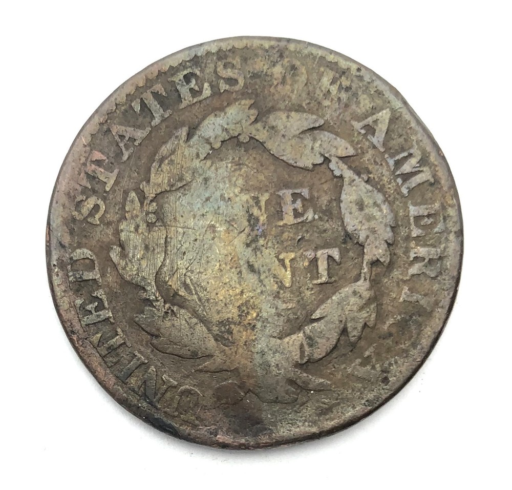 1828 Coronet Head Large Cent - old cleaning