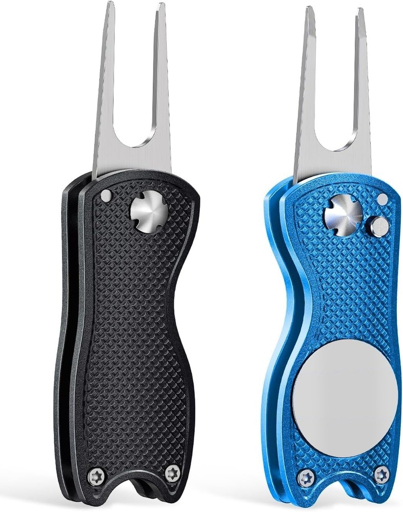 Golfers' Essential: Foldable Divot Repair Tool with Magnetic Marker, Multi-Pack