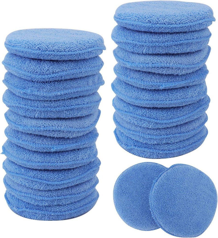 Microfiber & Foam Applicator Pads 20 Pack, Car Wax Polish Applicator Sponge,