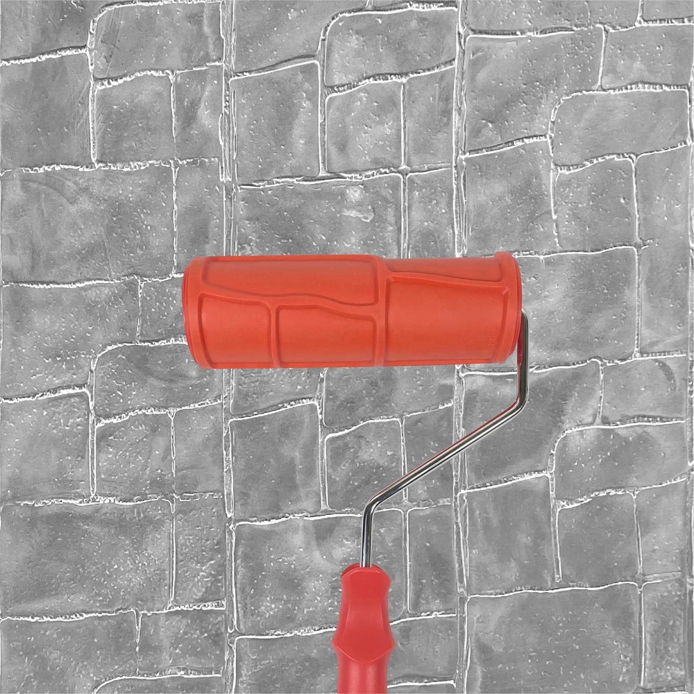 8'' Patterned Paint Roller for Wall Decoration Classic Brick Embossing Textur...