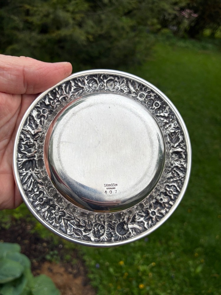 Kirk & Son Sterling Silver Repousse Candy Dish
