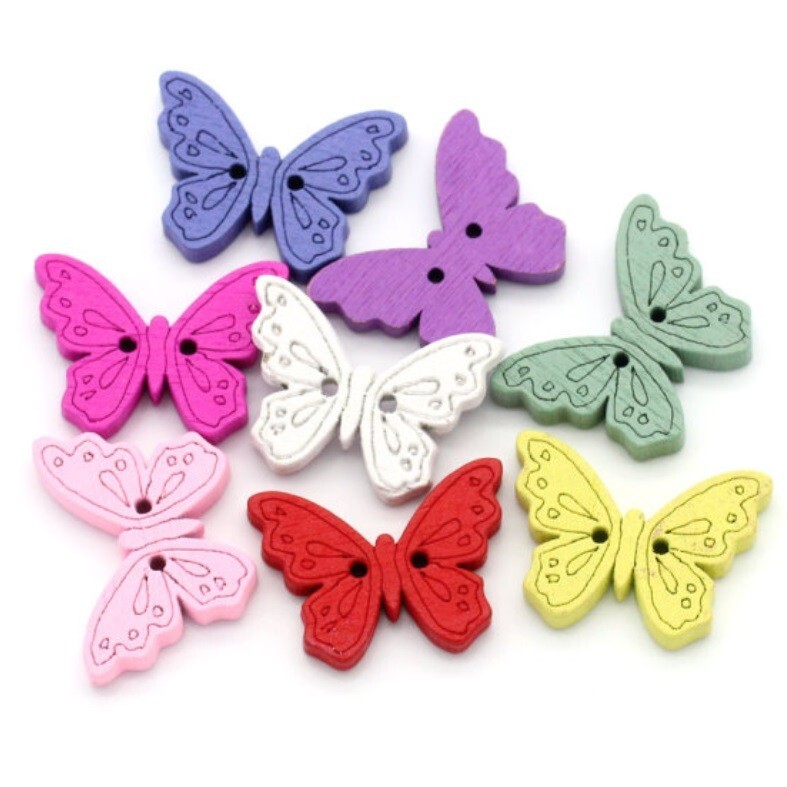 Printed Butterfly Buttons - Shelly's Buttons - Sew Through - Craft Scrap Sewing