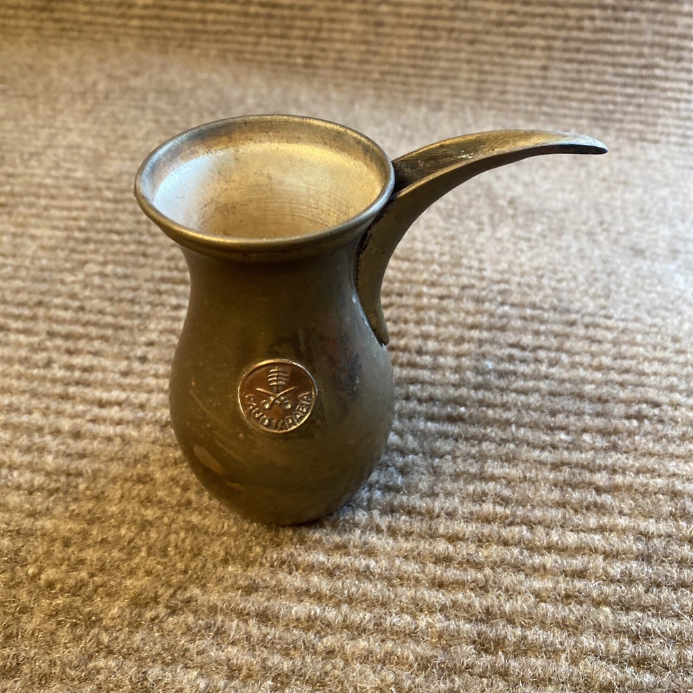 vintage saudi arabia hinged coffee tea pot 6”