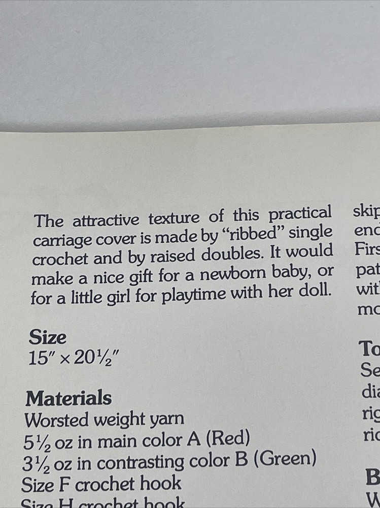 Textured Carriage Cover Crochet Pattern Marshall Cavendish