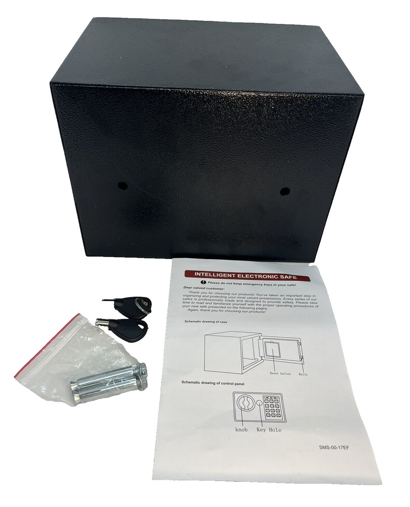 Small Safe Box Digital Intelligent Electronic Security Safe Box for Home Black