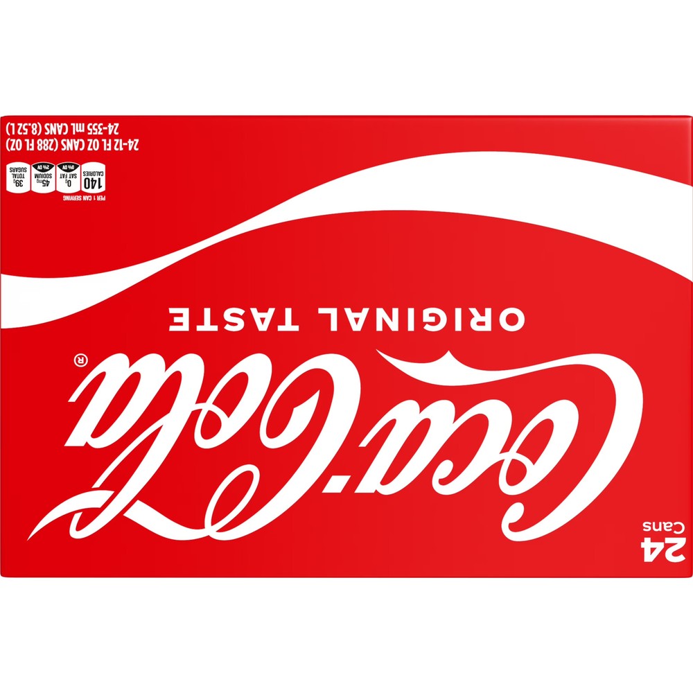 Coca-Cola Soda 12 fl oz Cans 24 Pack