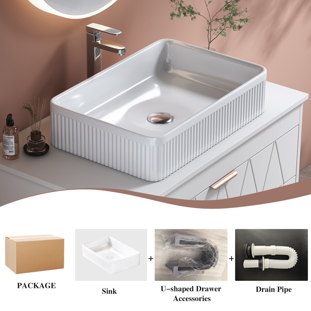 31.5 Inches Floating Single Small Bathroom Vanity with Sink