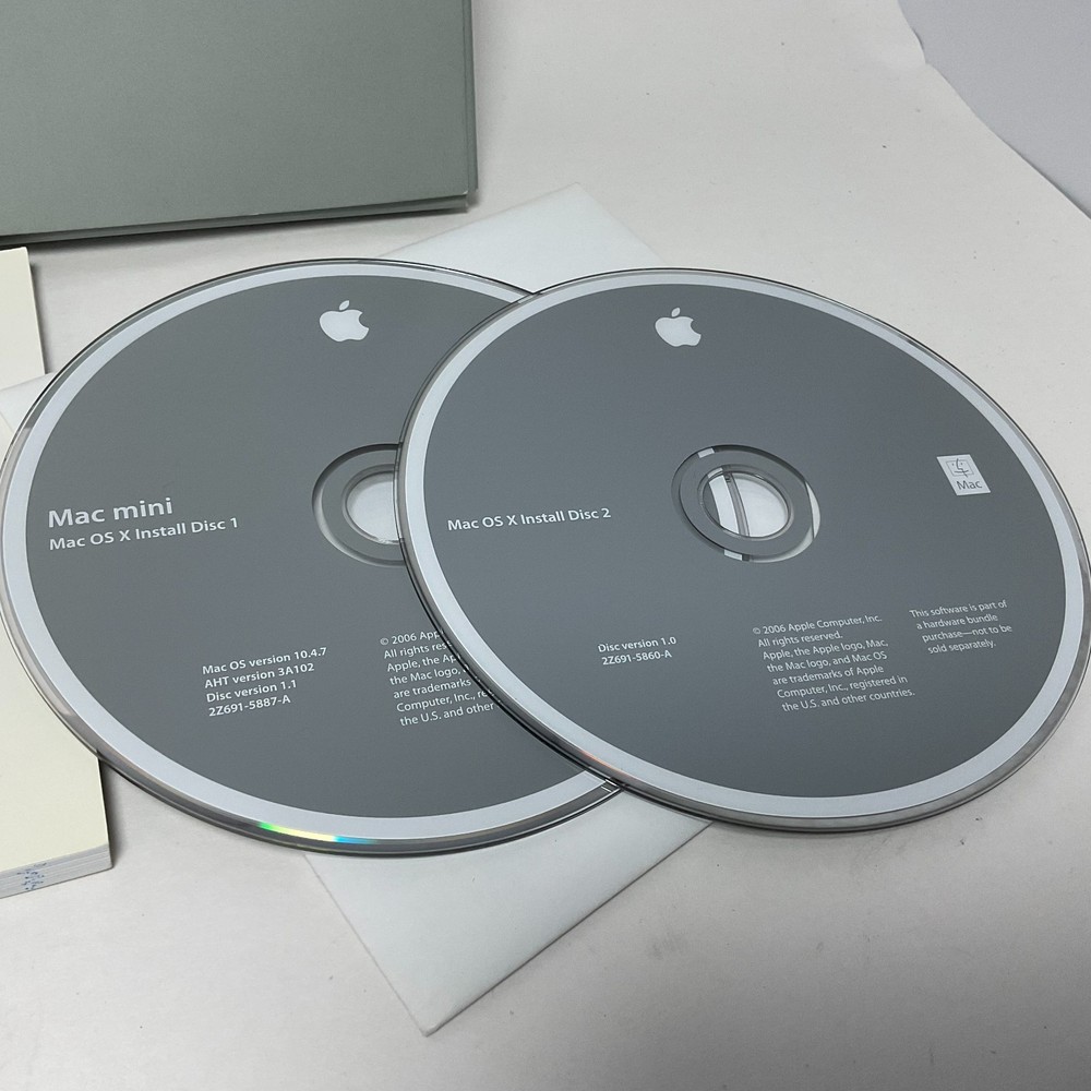 Apple Mac Mini OS X Print & Media Kit (2005) – Complete Manuals & Discs