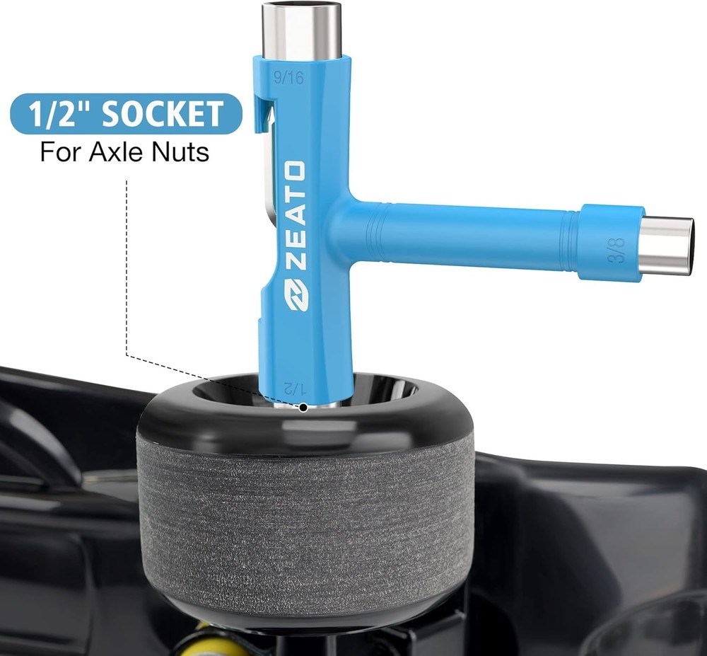 Durable Stainless Steel Skate Tool - Includes Pouch and Multi-Function Design