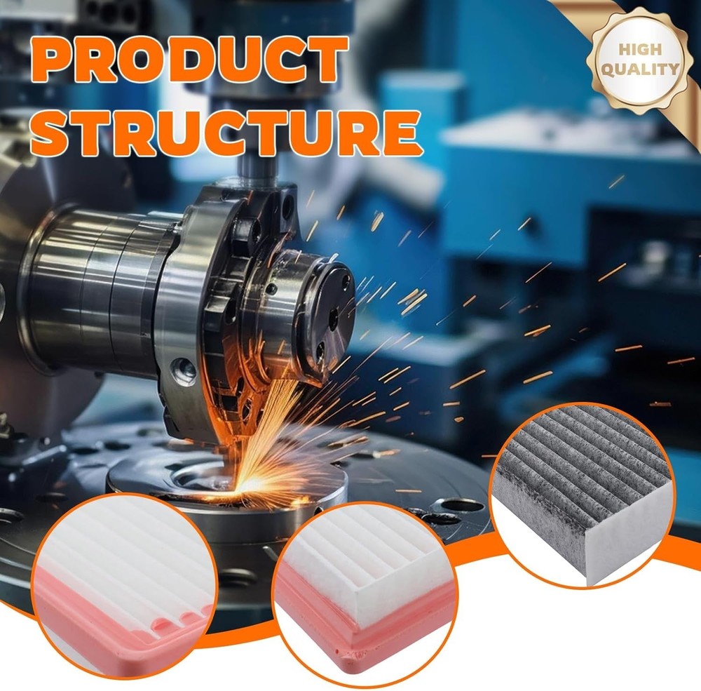 Engine Air Filter and Cabin Air Filter Replacement Compatible with Nissan