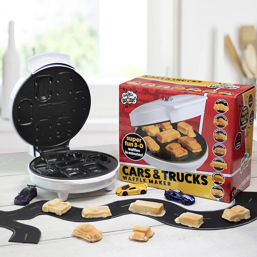 Waffle Wow Car Mini Waffle Maker- Make 7 Fun Different Vehicles Shaped Waffles
