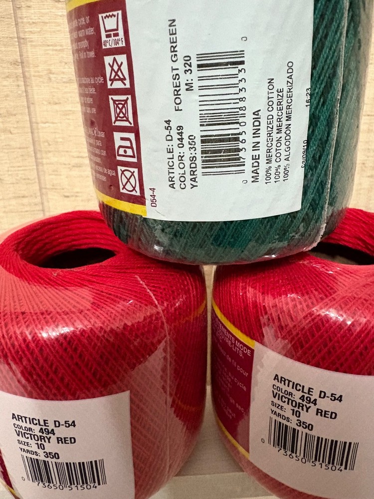 16 Spools of Variety Crochet Thread