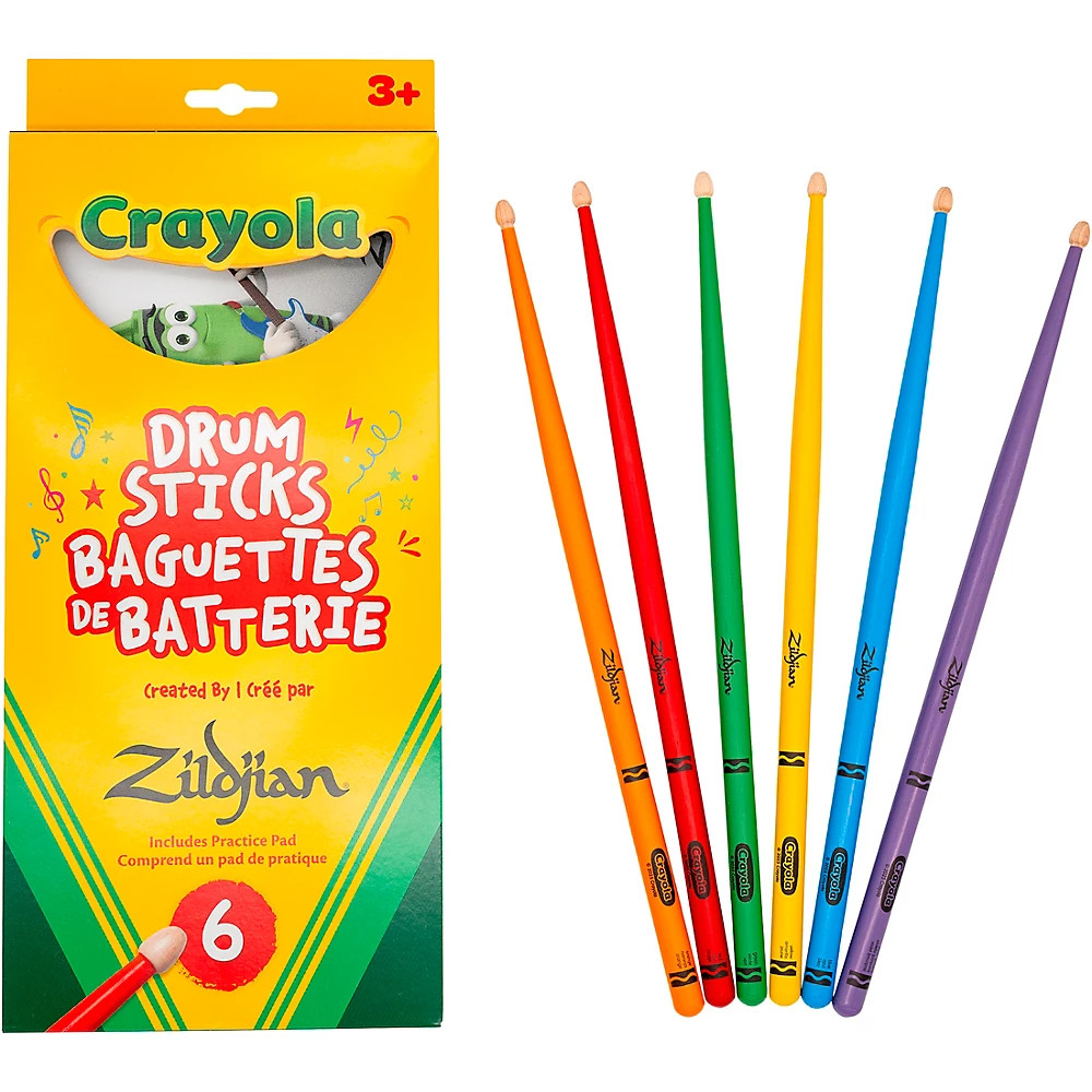 Zildjian Crayola Kidstick Pack with Practice Pad