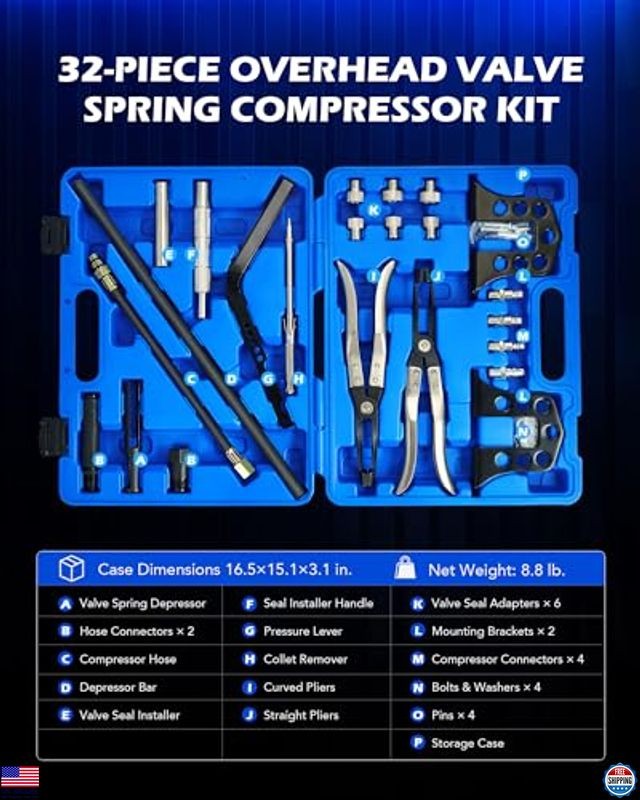 Universal Valve Spring Compressor Tool for OHV OHC Engine - Remover & Installer