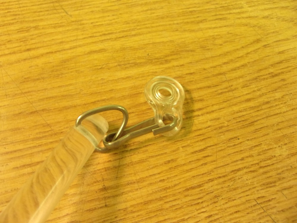48"Clear Acrylic Baton With Plastic Adapter