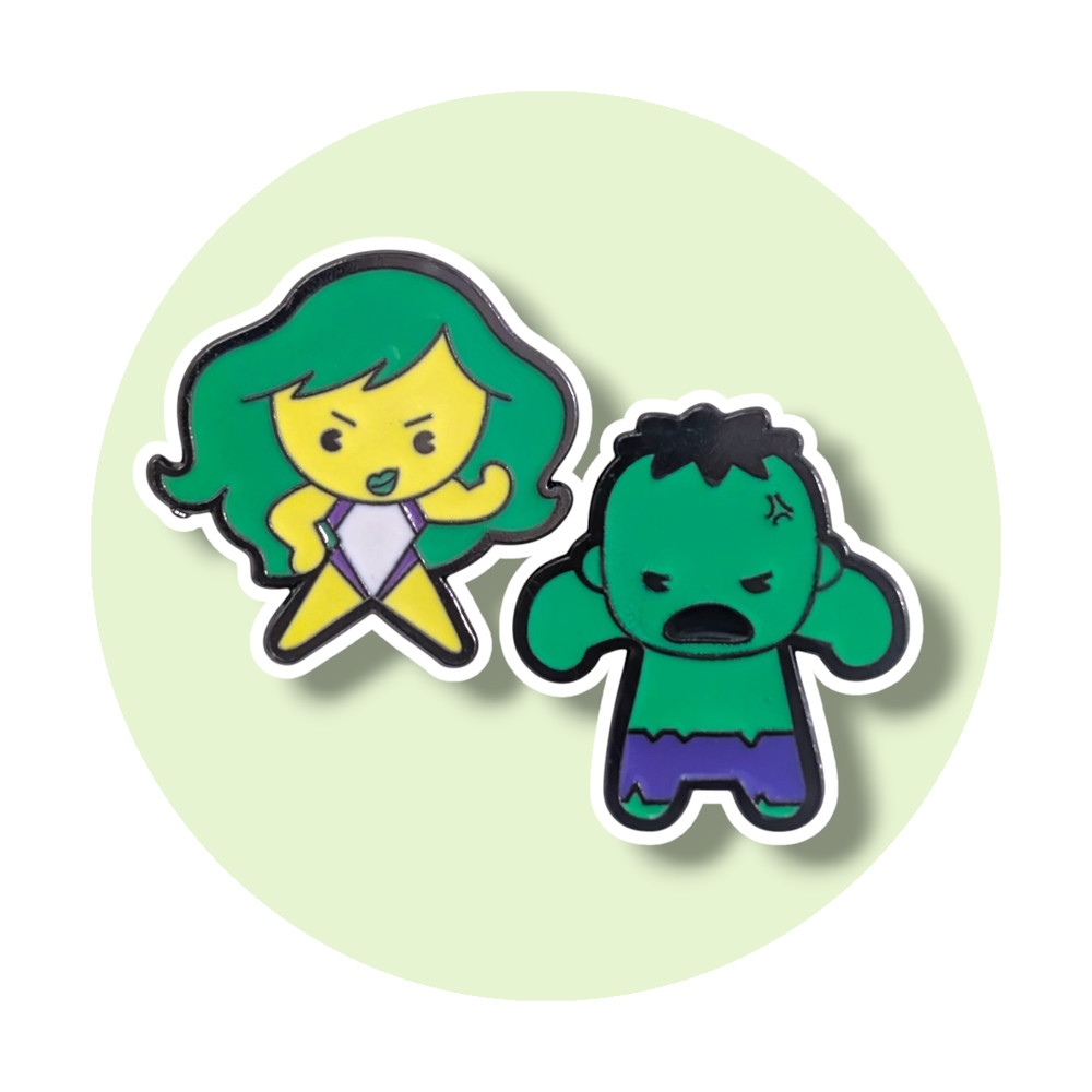 Marvel Disney Pins: Chibi She-Hulk and Hulk