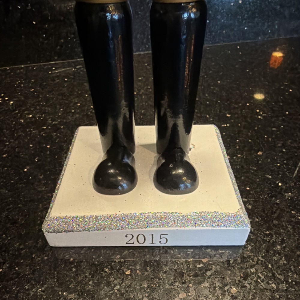 Threshold Christmas Nutcracker Silver Glitter Wood 2015