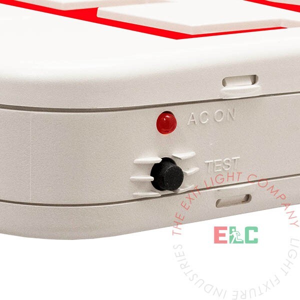 LFI Lights | Micro Red LED Exit Sign Emergency Light Combo | COMBOJR-R-W-BB