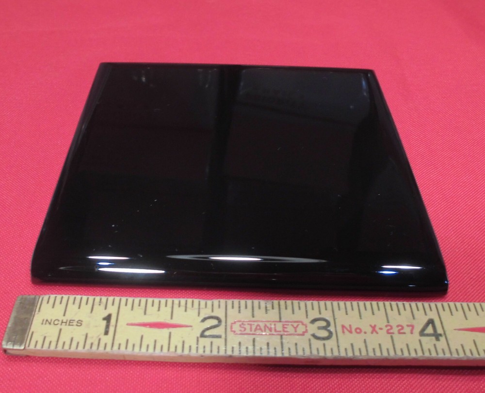 1 pc. *Gloss Black* 4-1/4" Ceramic Bullnose Tile by American Olean NEW MINT