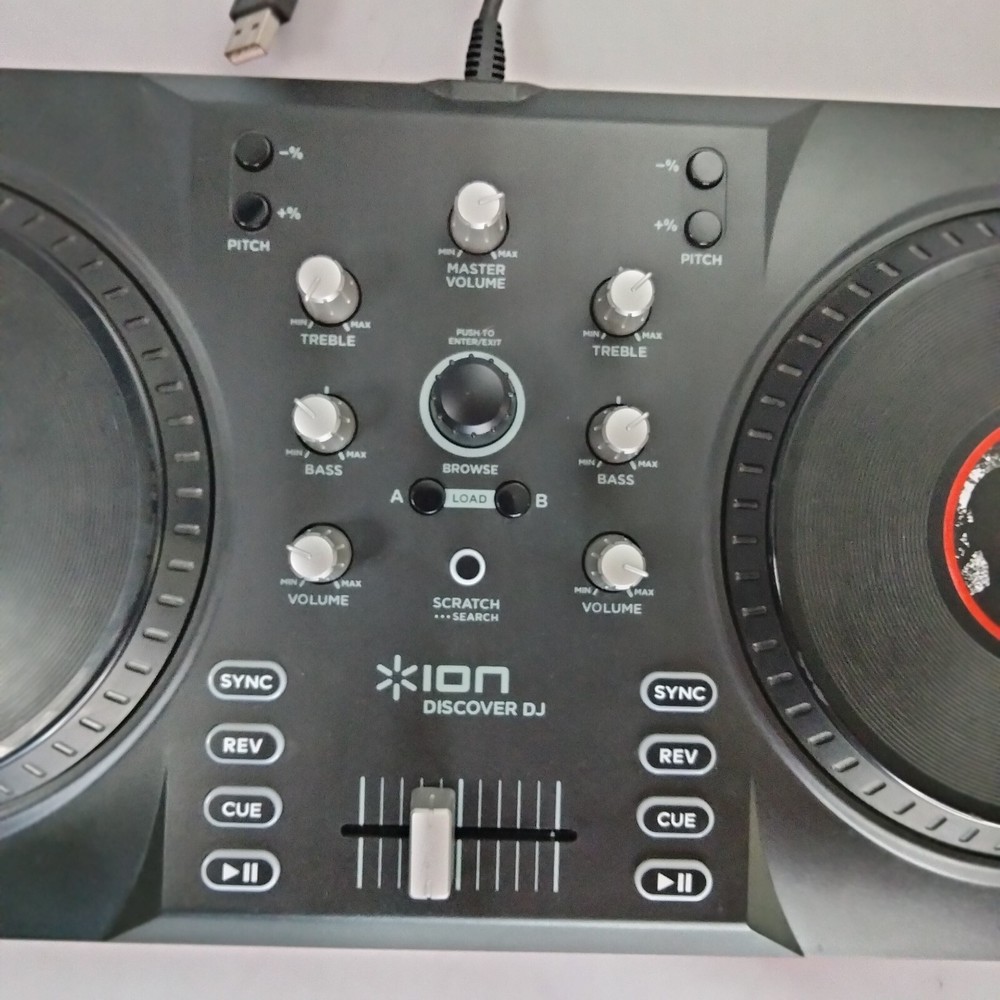 Ion Discover DJ System Dual Turntable Scratch MP3s USB Double Deck Controller