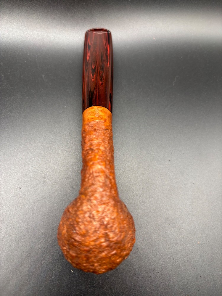 NDT Norm Triptow Rusticated Bent Billiard Artisan Estate Pipe