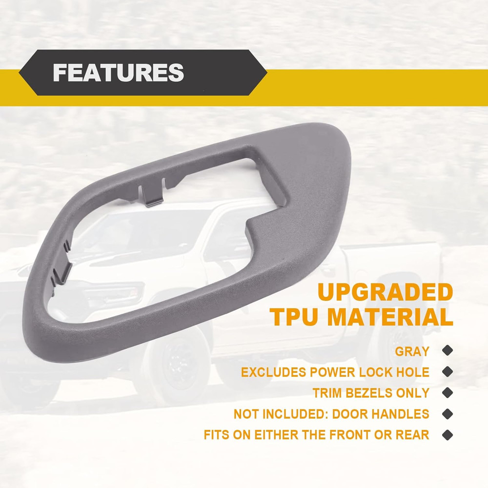 1995-2000 Silverado/GMC Interior Door Handle Trim Bezel Left and Right Gray