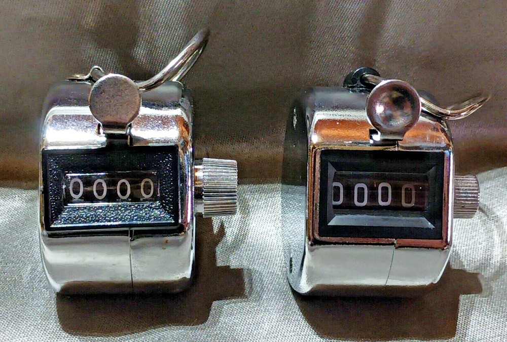 HANDHELD TALLY CLICKER COUNTERS- Set of 2 Pre-Owned