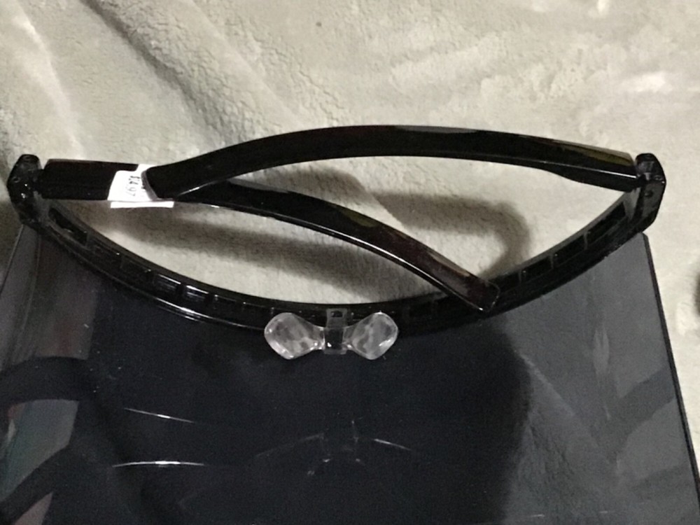 2 black plastic face shields new with tags