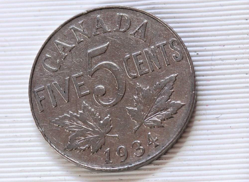 1934 Canada 5 Cents George V