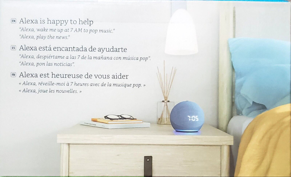 New Echo Dot CLOCK Smart speaker with Alexa - Random Colors SHIPS SAME DAY