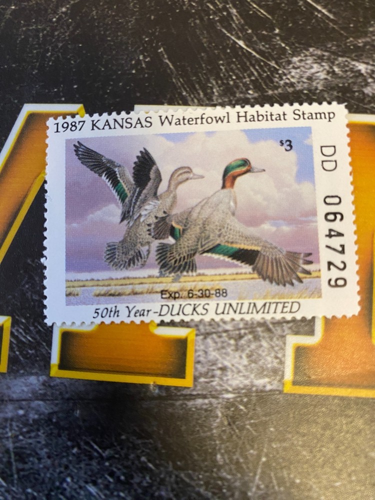1987 Kansas State Duck Stamp,