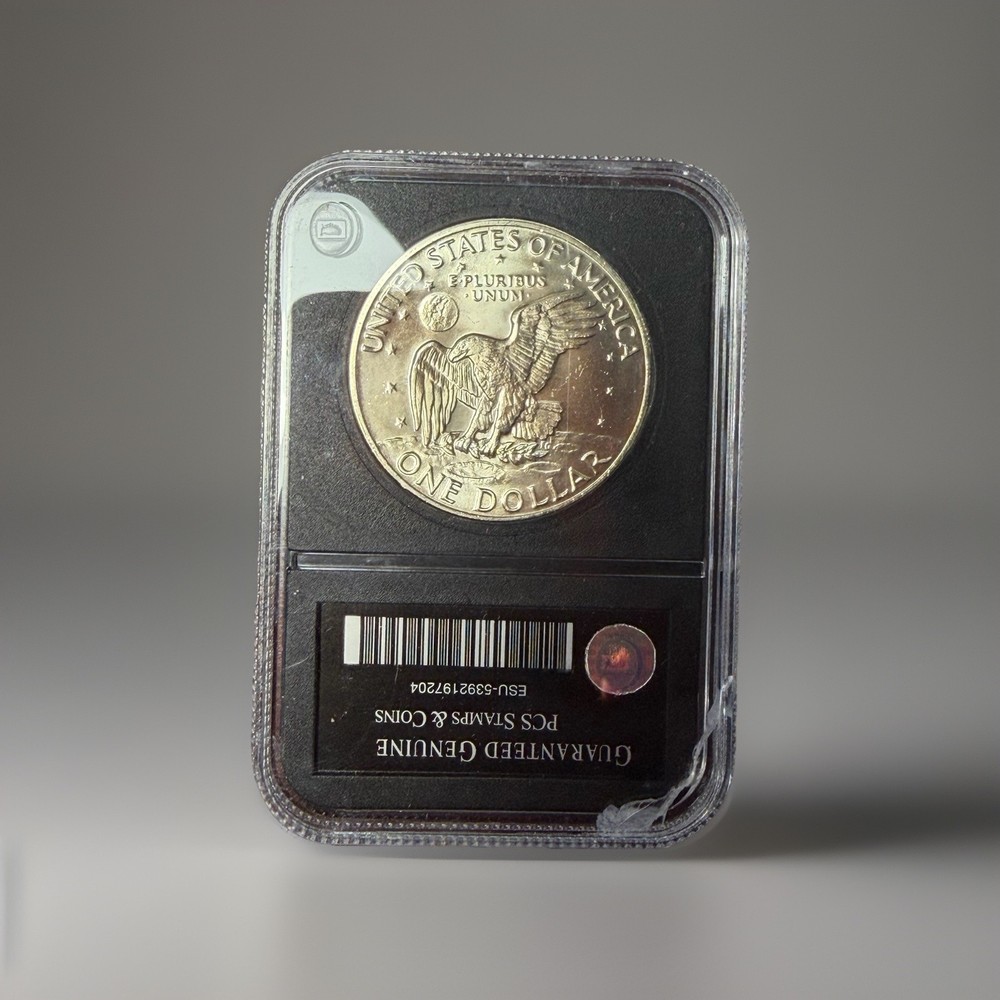 1972-S Eisenhower Ike Silver Dollar - Cracked Case