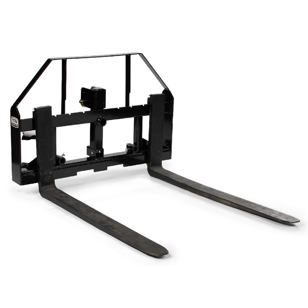 Titan Attachments Pallet Fork Frame with 60" Fork Blades, Fits Cat 1 & 2