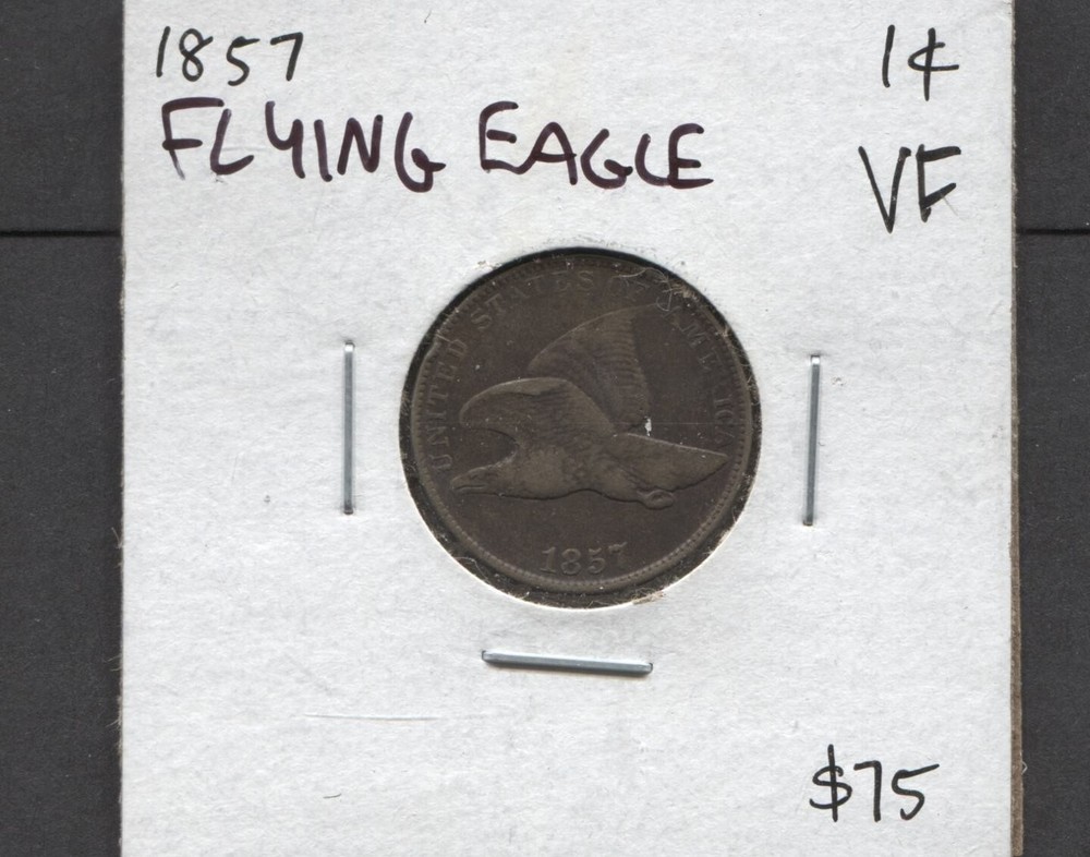 1857-Flying Eagle- VF- One Cent