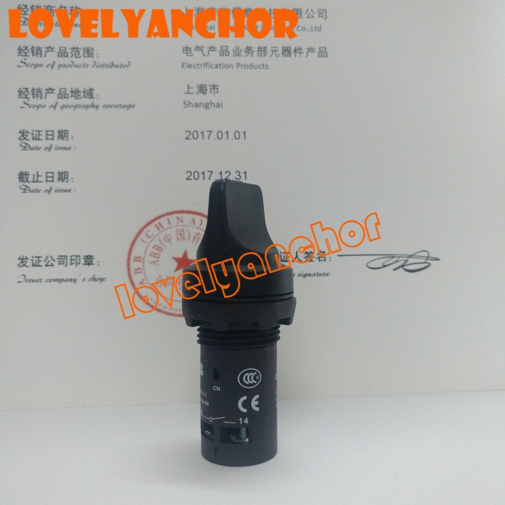 1PC ABB C3SS1-10B-11 1NO+1NC Compact Selector Switch 3-pos Fixed A&B&C